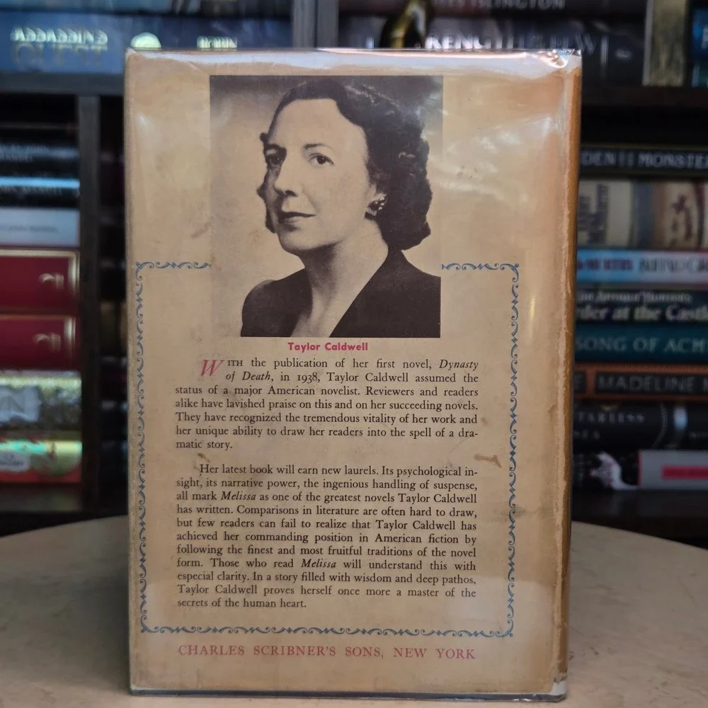 1948 Melissa by Taylor Caldwell 1st Edition with Dust Jacket Vintage Book